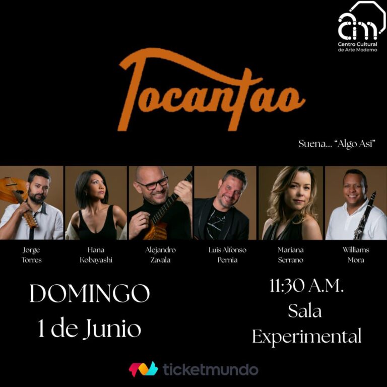 La agrupación TOCANTAO se presenta en la Sala Experimental del CCAM #1Jun